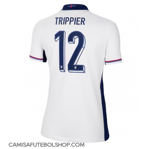 Camisa de time de futebol Inglaterra Kieran Trippier #12 Replicas 1º Equipamento Feminina Europeu 2024 Manga Curta